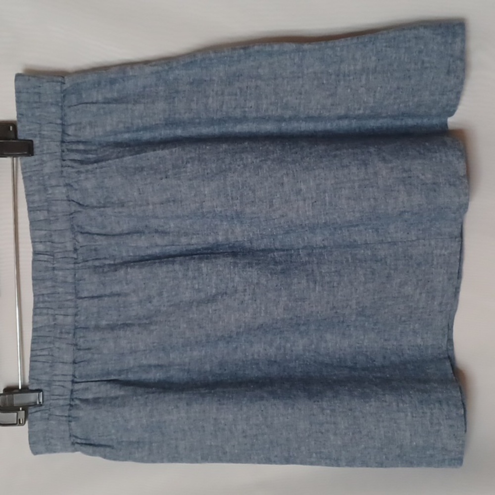 Loft Women's Blue Linen Blend Pull-on Skirt. Size L - Picture 8 of 8